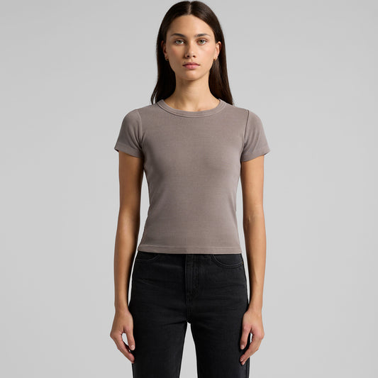 Women's  Faded Organic Rib Tee - 4036