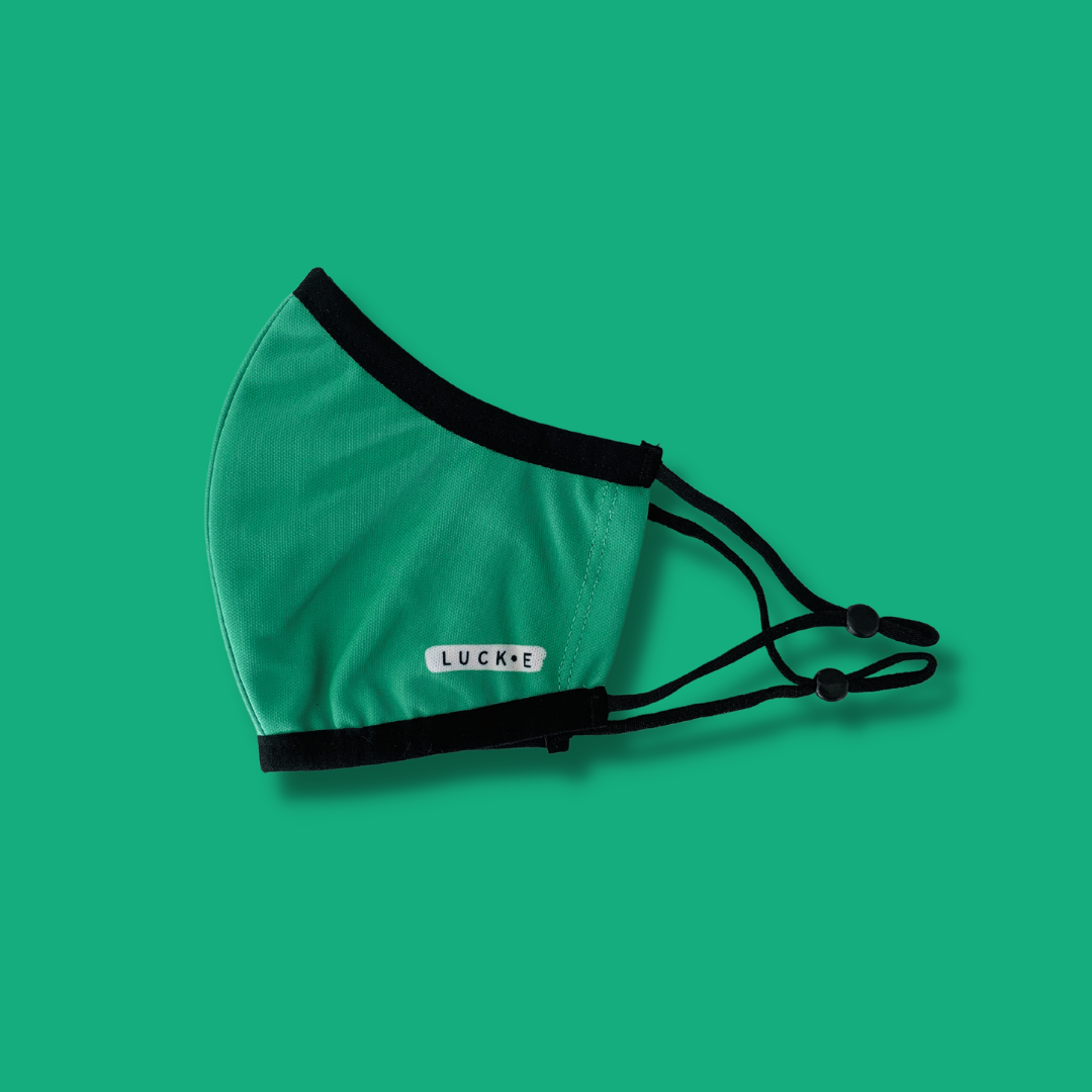 LUCKEFit™ Travel Face Masks |  Award-Winning ViralOff® | NZ Helix+ Filter | Apple Green LUCK•E